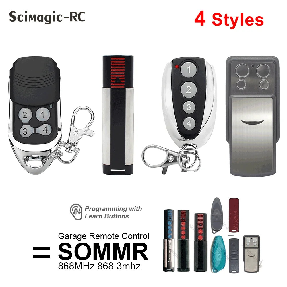 SOMMER 868MHz Rolling Code Garage Remote Control APERTO 4025 TX02-868-2, 4020 TX-03-868-4,4035,4021,4026 TX03-868-2 Door Opener