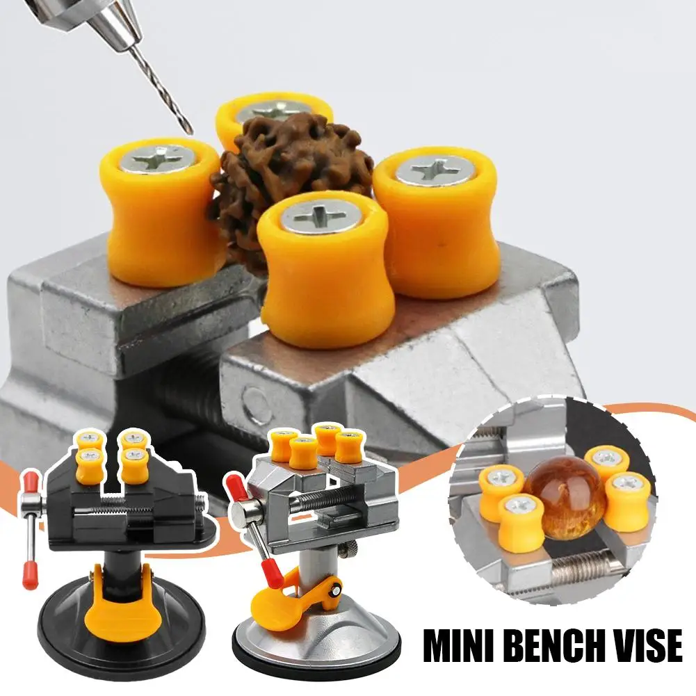 Mini Adjustable Fixed Electric Small Table Vise 360 Rotary Fixed ° Grinder Frame Drill Suction Hand Rotatable Cup N4y1