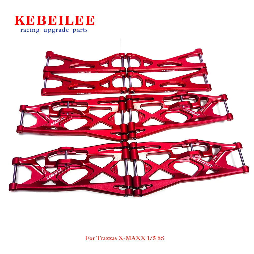 KEBEILEE CNC Aluminum7075 brazos de suspensión superior inferior para TRAXXAS X-MAXX 1/5 8S