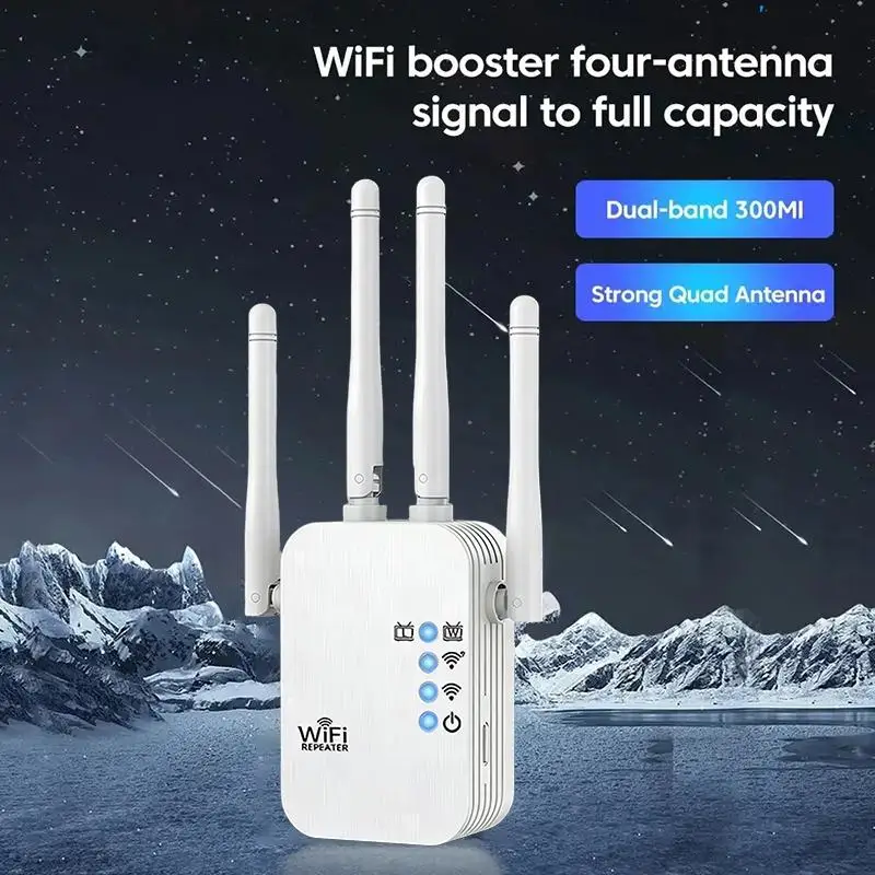 WALRAM 300Mbps Wireless WiFi Repeater 2.4G Signal Wifi Router 802.11N Long Range Wireless WiFi Extender Amplifier WIFI