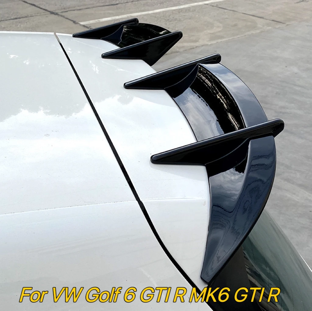 

For VW Golf 6 GTI R MK6 GTI R Car Rear Roof Spoiler Wings AK Style ABS Gloss Black Carbon Look Rear Wing Lip Trunk Spoiler