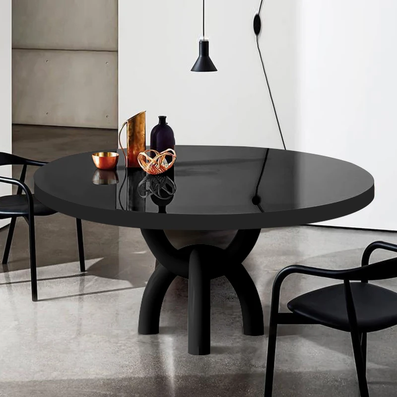 

Nordic Modern Paint Dining Table round Occasional Table Conference Table Italian Simple Restaurant Dining Table