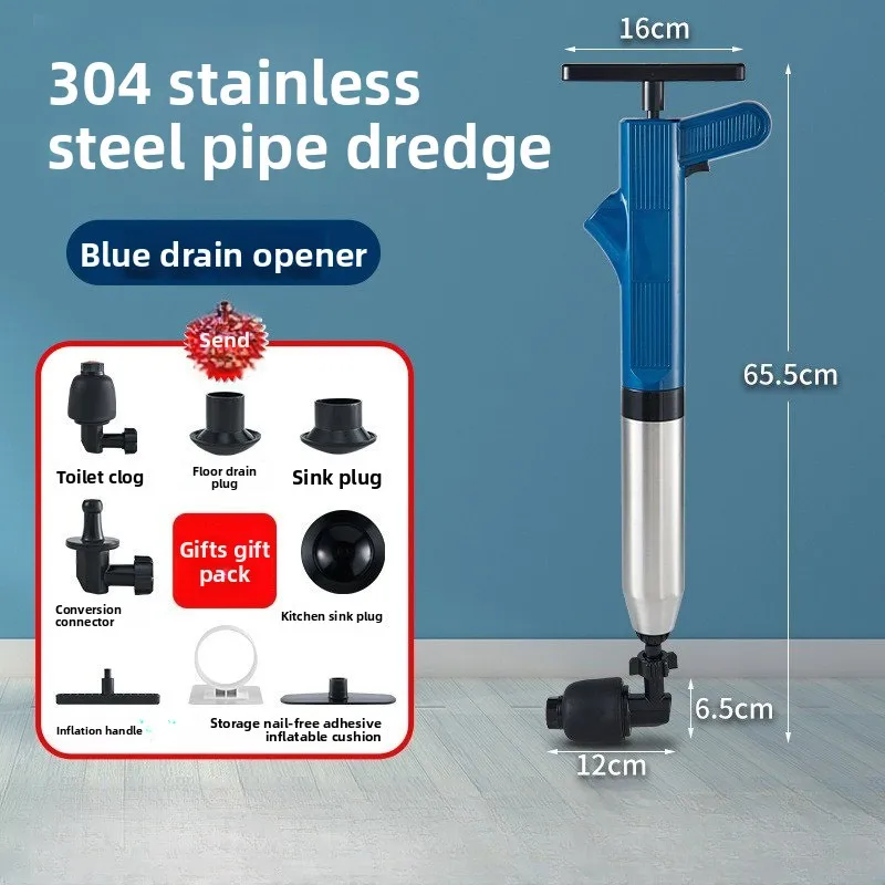 

Universal Drain Blaster, High Pressure Pipe Dredge Tool, Household Unclogger for Toilet, Kitchen Sink and Sewer Blockage