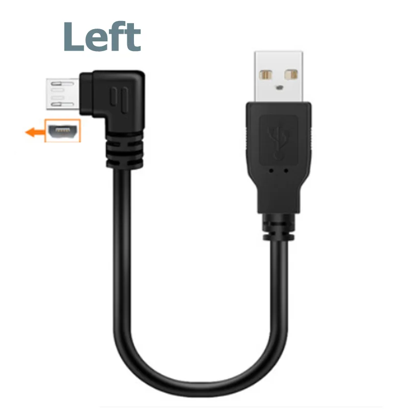 Up & Down & Left & Right Angled 90 Degree USB Micro USB Male to USB male Data Charge connector Cable 25cm 50cm for Tablet 150cm