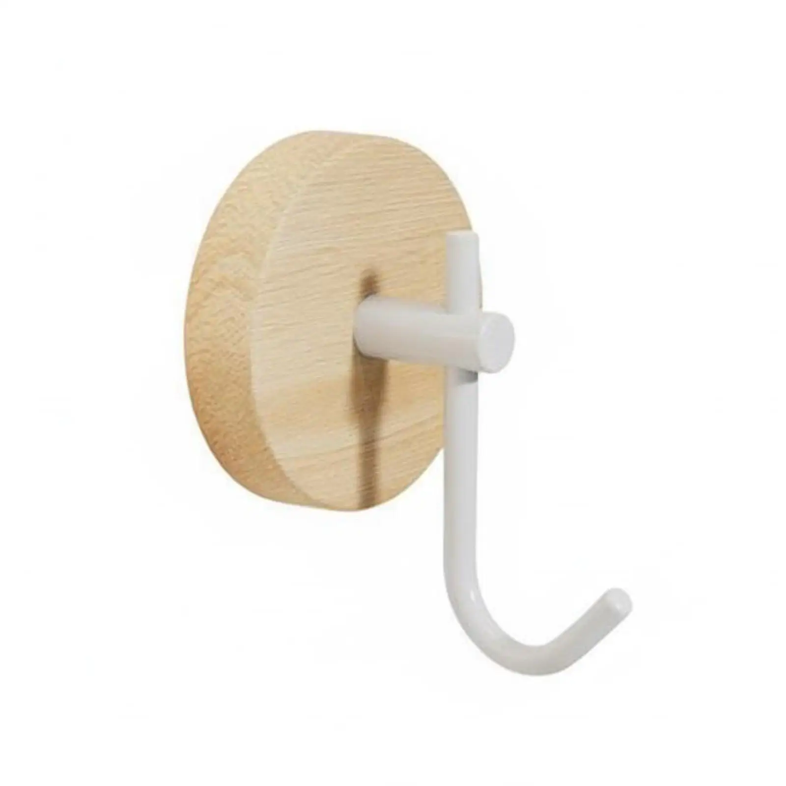 6xWalnut Garment Hanger Hook Nordic Design Walnut Wood Simple Installation Installation Heavy Duty Wall Peg for Renters,