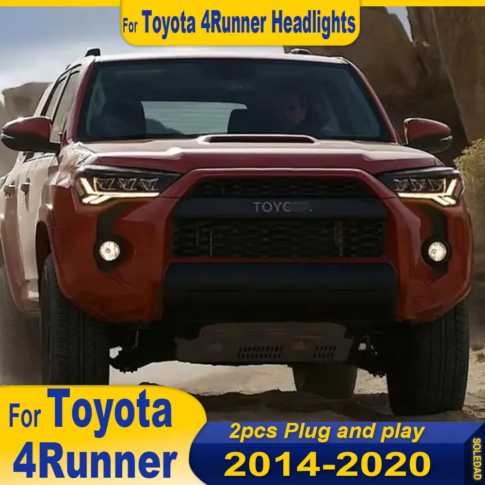 

Автомобильные фары в сборе для Toyota 4Runner 2014 2015 2016 2017 2018 2019 2020 2021 Автомобильные передние фары Автоматическая светодиодная система фары 2 шт.