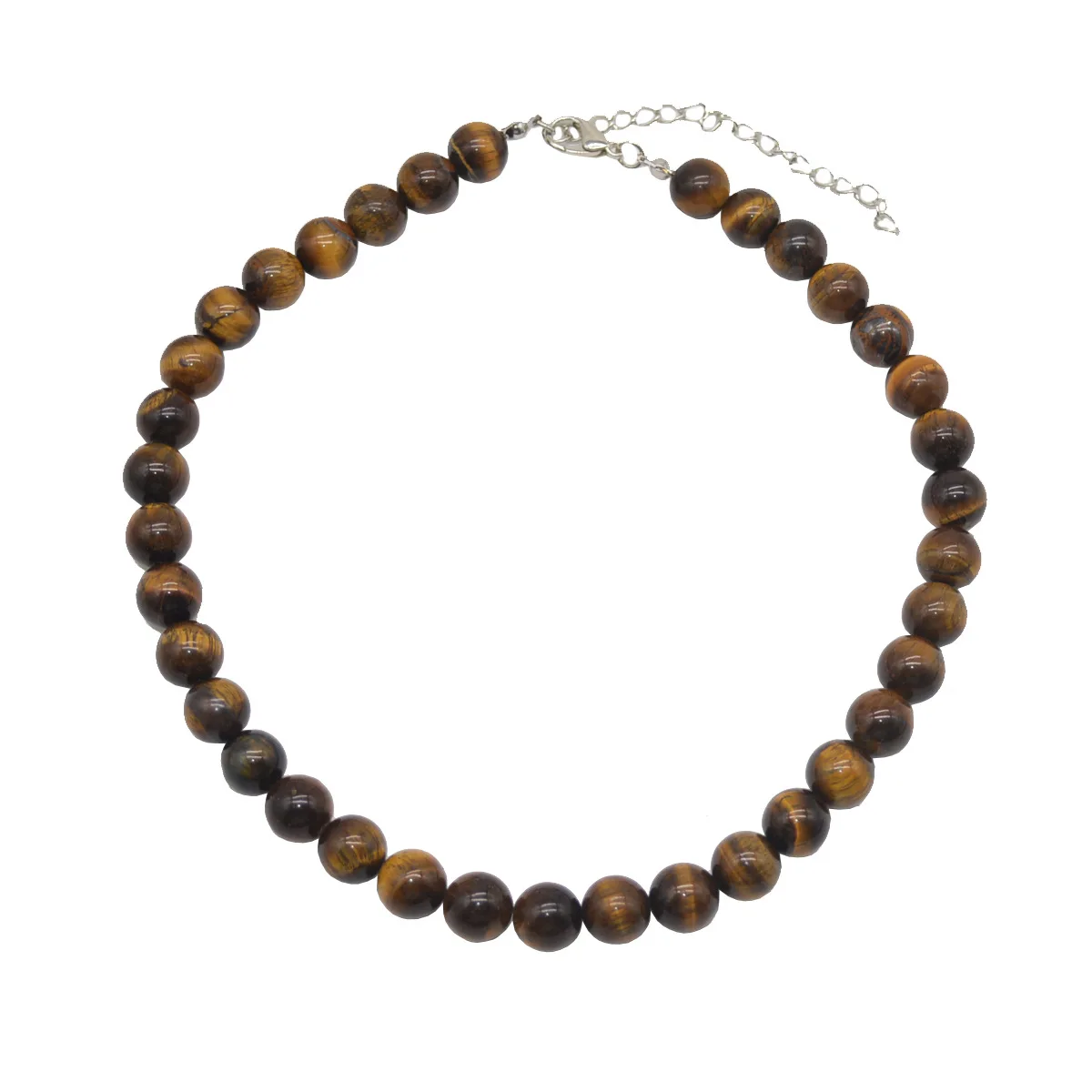 10mm Natural Tiger Eye Stone Beads Necklaces Men Fashion round Bead Necklaces for Women New Design accessories