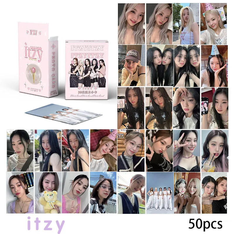 kpop itzy album pequeno cartao fotografico cartao laser lomo yuna yuna yuna yuna yuna yimi yujin 50 pcs por conjunto 01