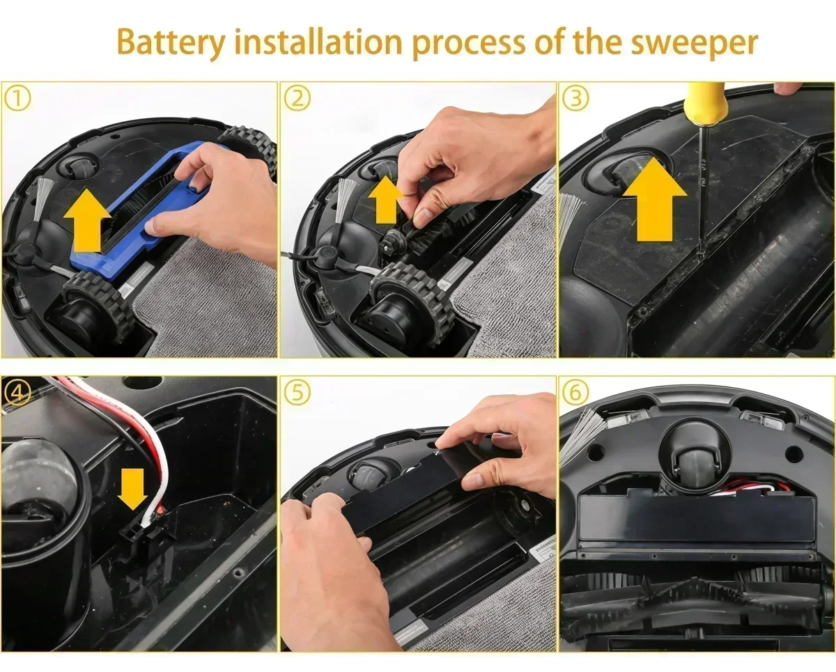 Bateria de substituição para Mijia Robot Vacuum Cleaner, Li-ion Bateria, Peças sobressalentes, STYTJ02YM, Acessório