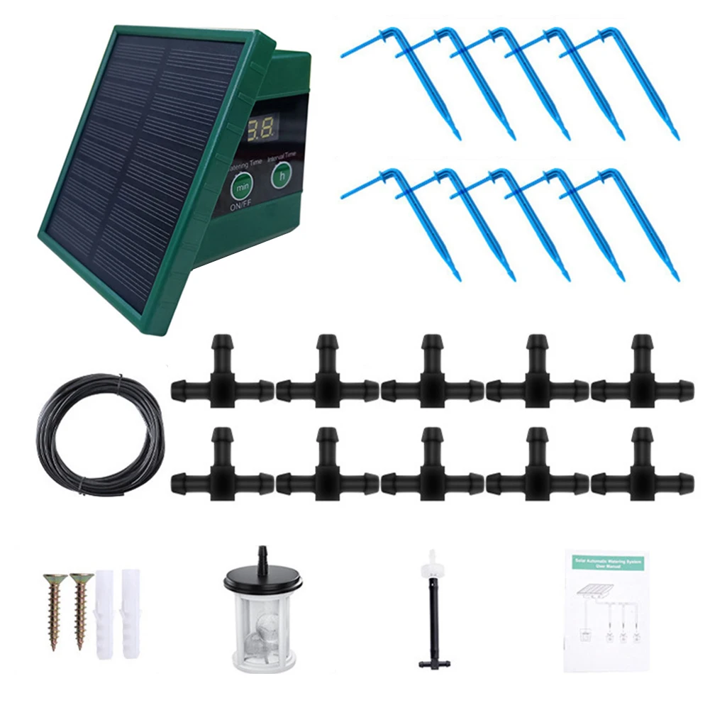 

Solar Irrigation System For Garden Balcony Automatic Drip Irrigation System DIY Garden Watering System Drip Hose Irrigation