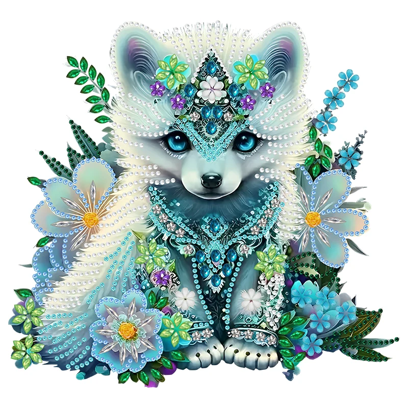 11.8×11.8 Inch /30X30cm Painting Set, Crystal Rhinestone Fox Set, Adult Beginner Party Gift, DIY Painting of Some Special-shape