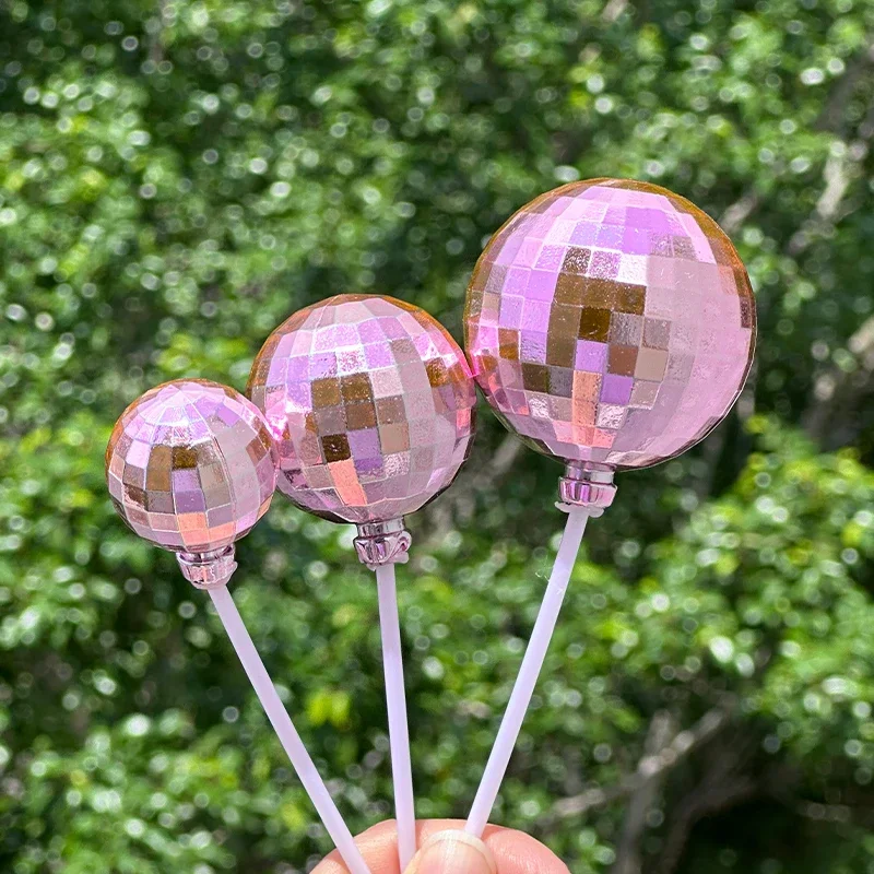 12 قطعة من أغطية الكيك على شكل كرة ديسكو، زينة كب كيك لامعة لحفلات أعياد الميلاد وحفلات الزفاف والاحتفالات العطلات