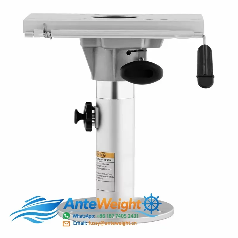 Marine Hardware Adjustable Marine Seat Base Aluminum Alloy Boat Seat Pedestal With Slider
