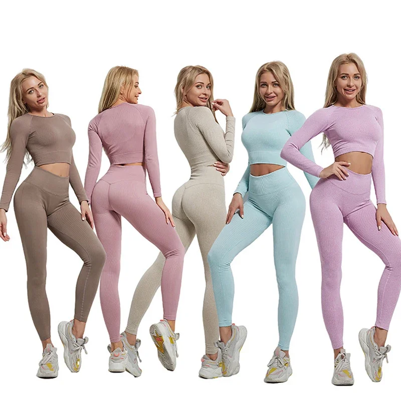 Yoga For Women Sports Outwear Gym Fitness Bra Leggings Seamless Outfits High Waist Women Clothes Crop Tops Tracksuit