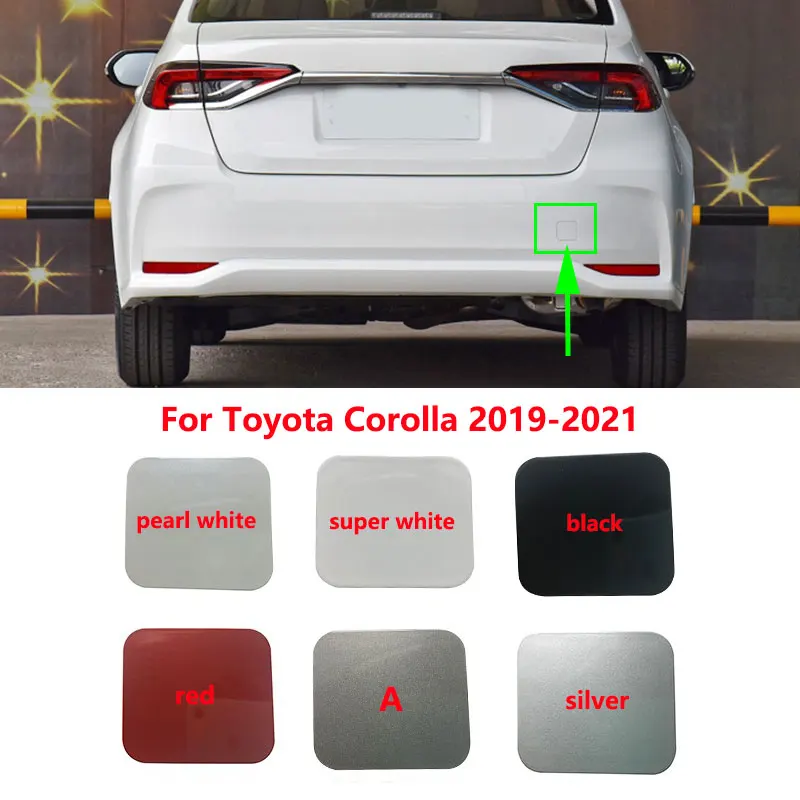 

For Toyota Corolla 2019 2020 2021 Car Rear Bumper Tow Hook Cover Trailer Towing Eye Cap Lid