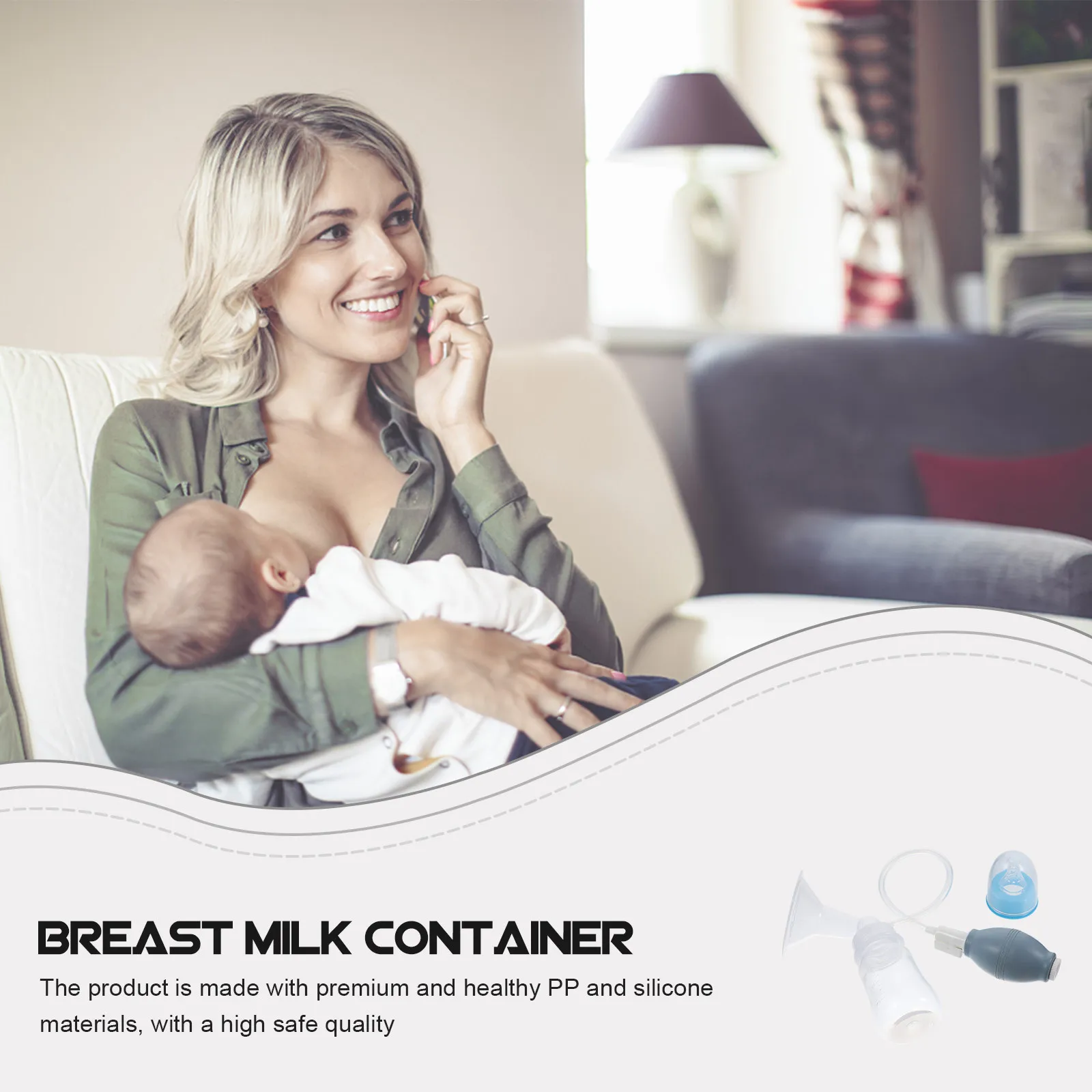 1Set Innovative Breast Milk Container Safe Healthy Material Multifunctional Use Great Birthday Gift for New Mother Manual
