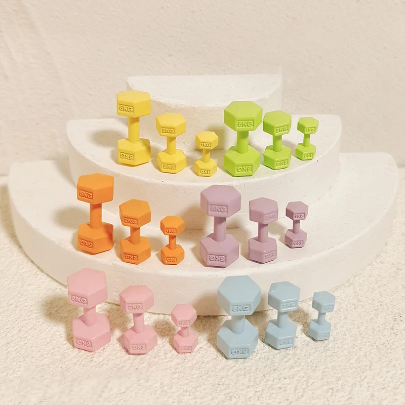 Miniatures Model Sports Scene Doll House Accessories Dopamine Sports Equipment Mini Dumbbells