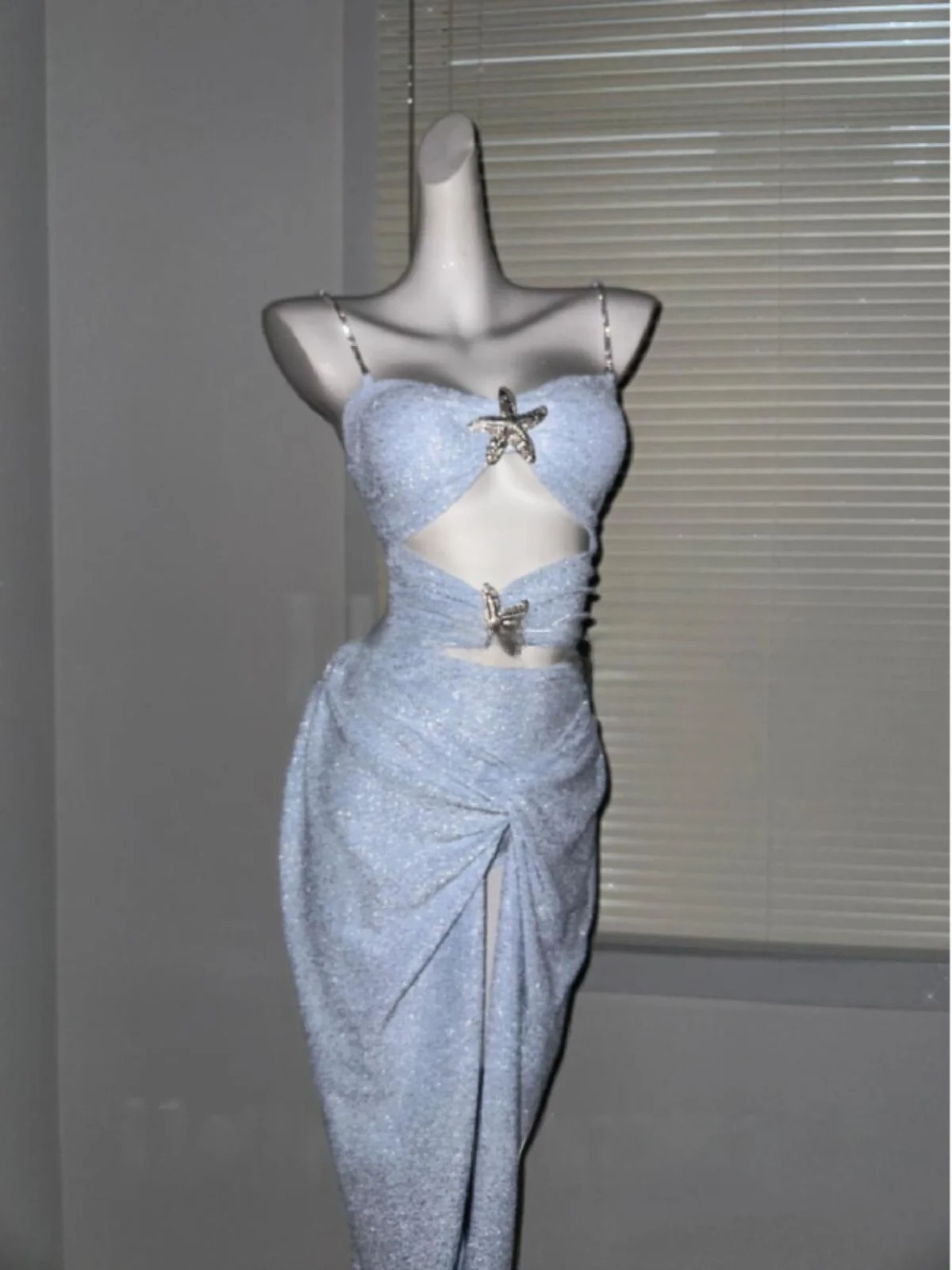 

New Advanced Silver Trim Slim Fit Swimwear Two Piece Set with Long Skirt for Hot Spring And Beach Island Vaion