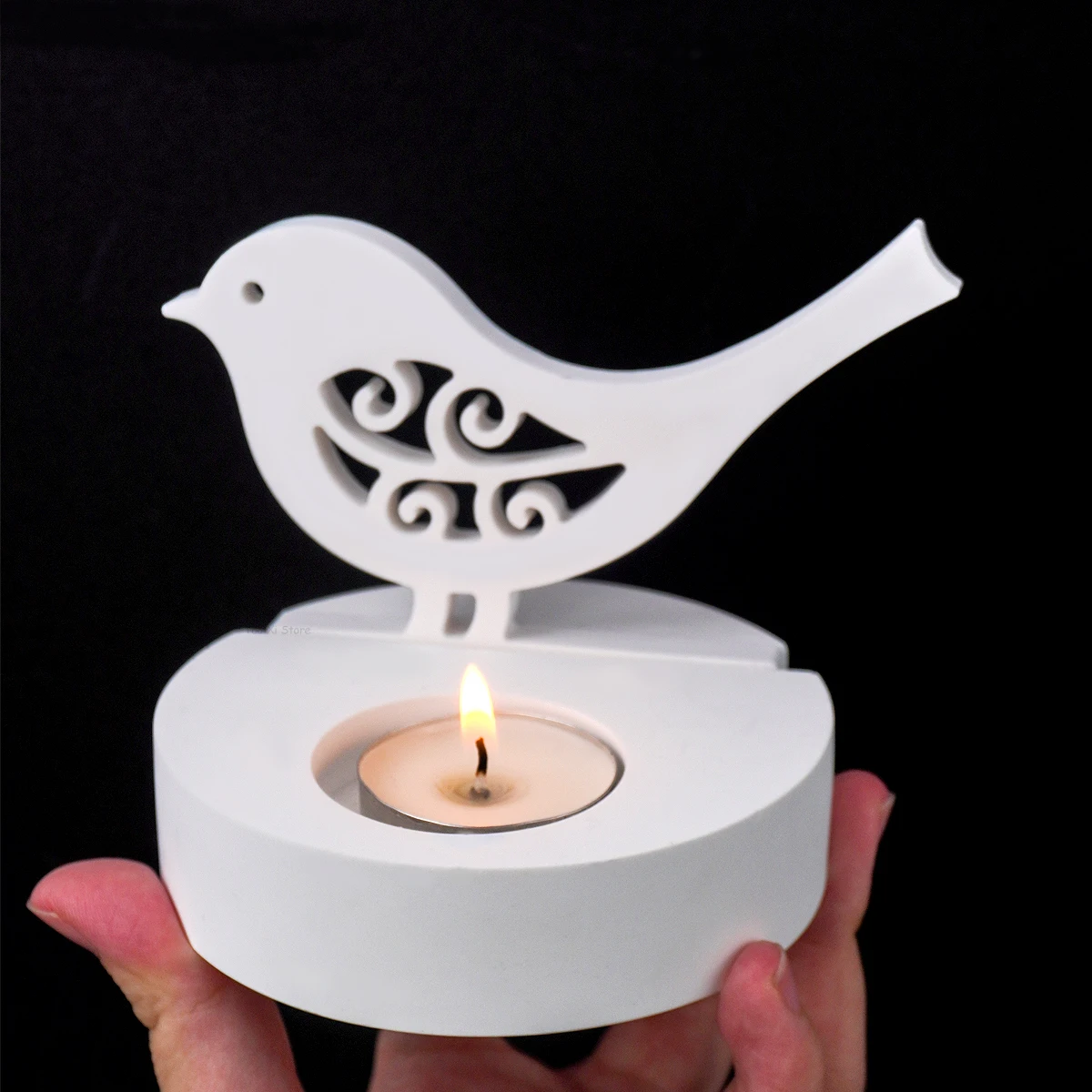 قالب شمع سيليكون على شكل حيوان ، شكل طائر ، حامل شموع ، هدايا حرفية ، صنع الراتنج ، الجبس ، قوالب الصب ، مستلزمات ديكور المنزل ، تصنعها بنفسك
