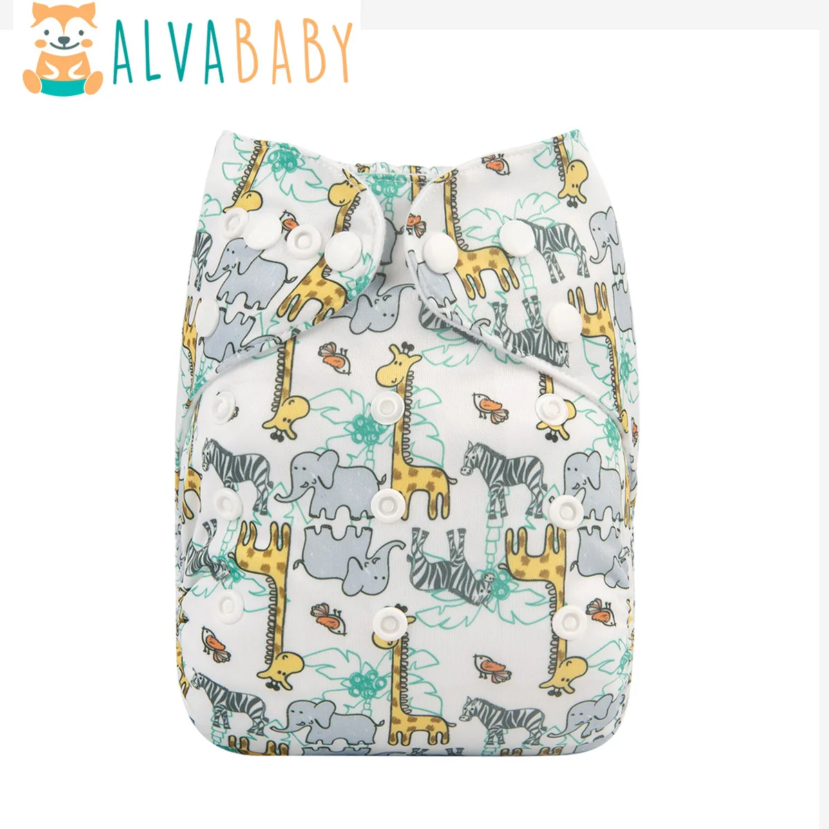 1pc ALVABABY Cloth Diapers for Baby  Washable Modern Cloth Nappy Adjustable Polyester Pocket Diaper Shell