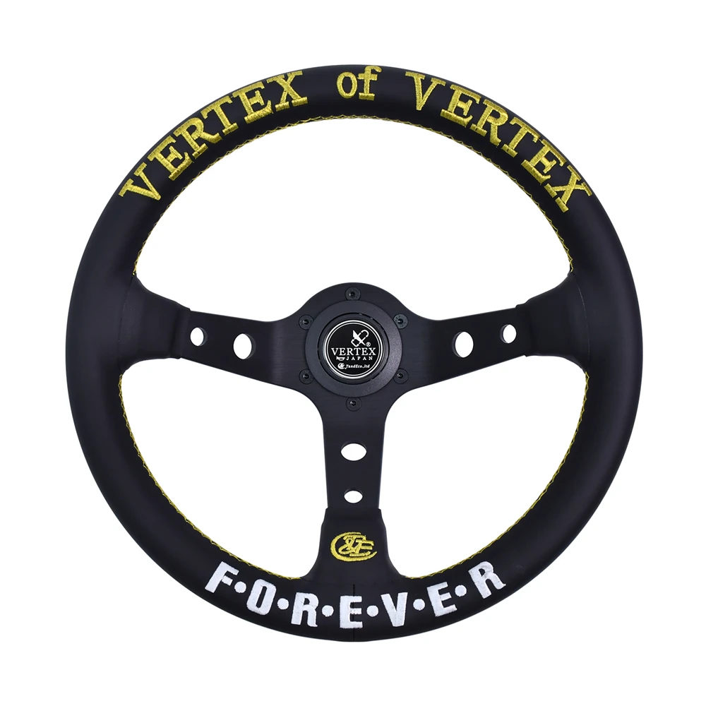

Vertex 320MM Star Embroidery Sports Steering Wheel Golden Wiring Universal Modified Steering Wheel with Forever