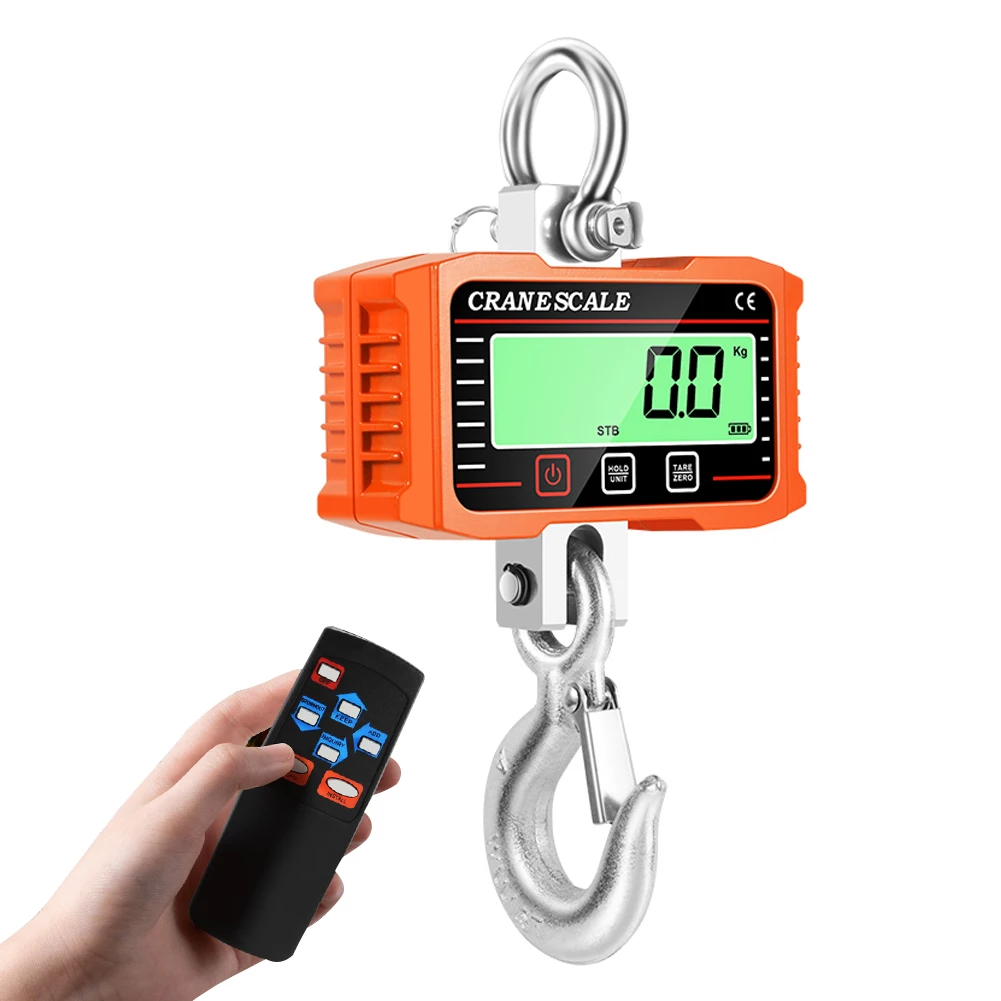 

Digital LCD Display 2000kg Crance Scale Portable Electronic Heavy Duty Weight Hook Crane Industrial Grade Weighing Meter