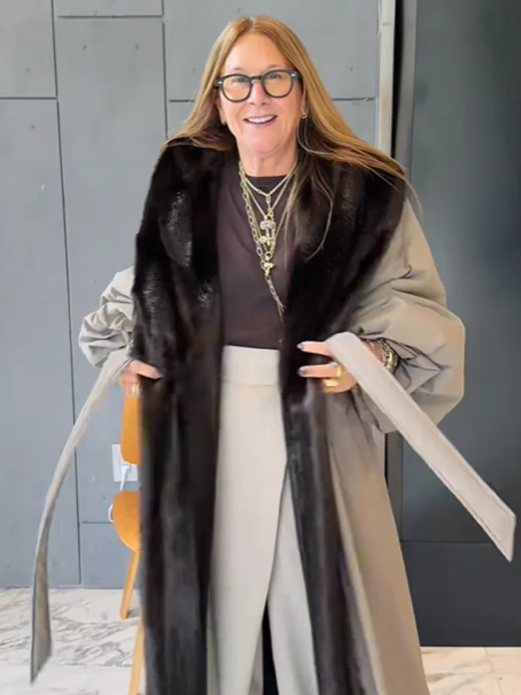 Eleganter Statement-Trenchcoat mit Gürtel für Damen, Lange Jacken, Stilvolle Frühlings-Streetwear für den Urlaub