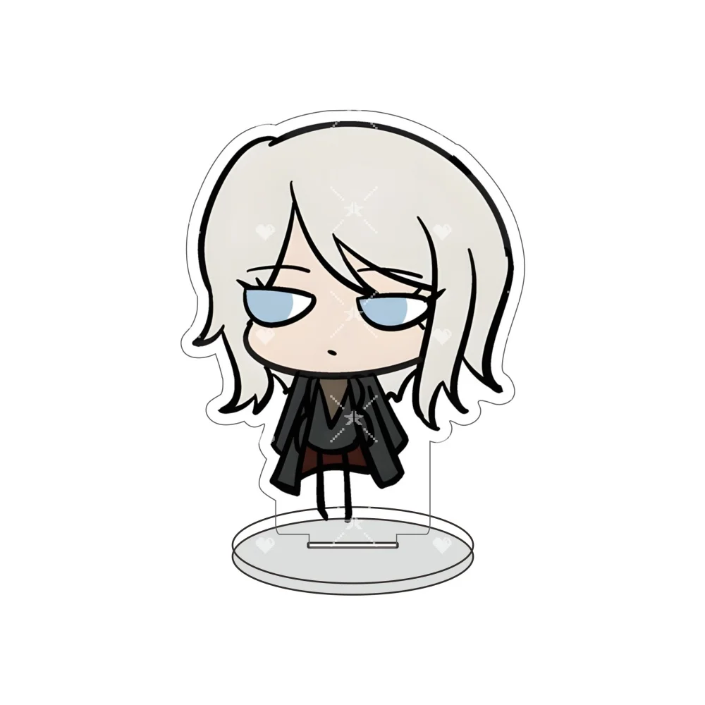 Anime Limbus Company 10CM Acrylic Keychain Stand Chibi Game Figure Faust Don Quixote Ryoshu Desk Decor Home Ornament Gift