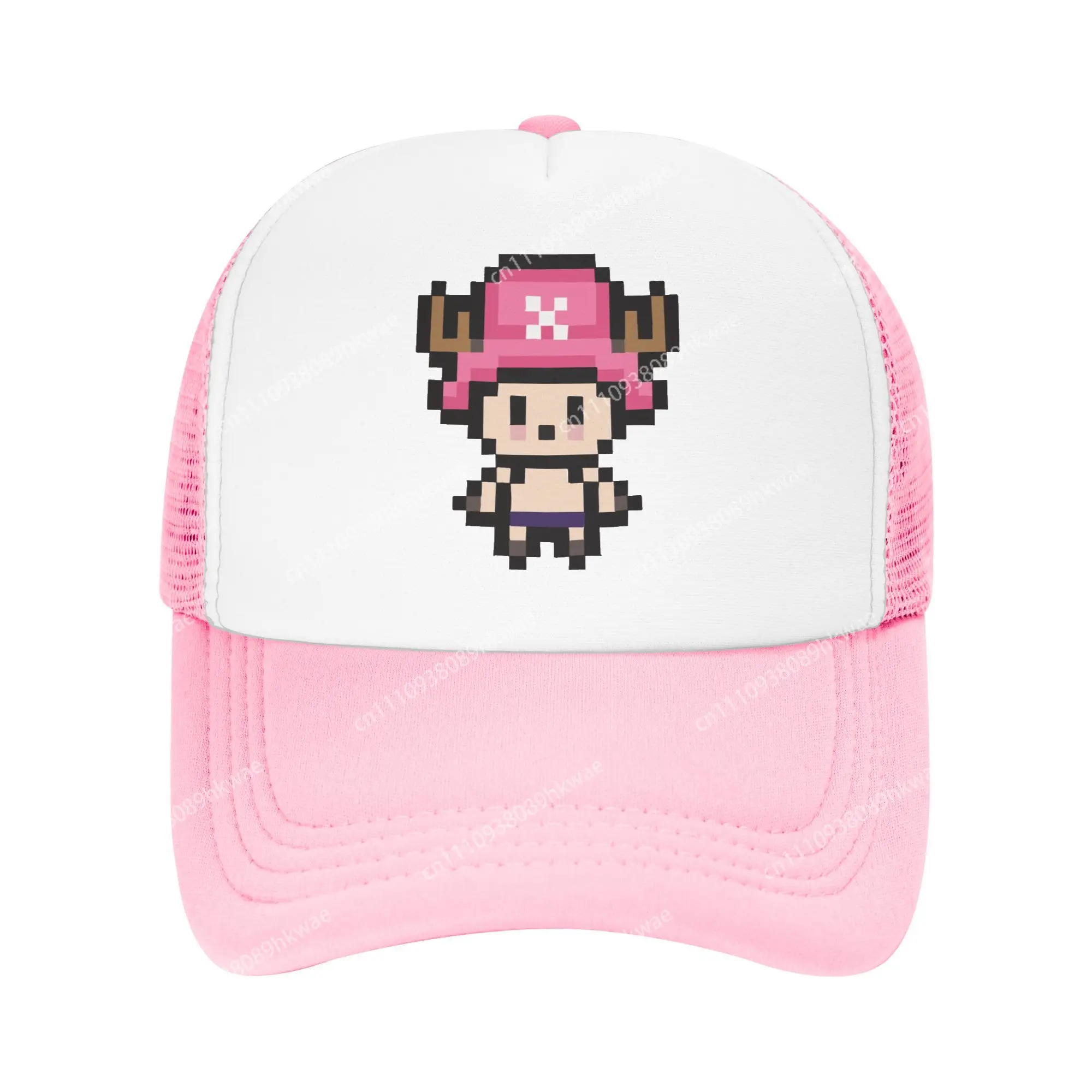 Tony Tony Chopper pixel art one-pieces  Trucker Hat Men Women Sport  Mesh Baseball Caps Polyester Adjustable Sun Hats