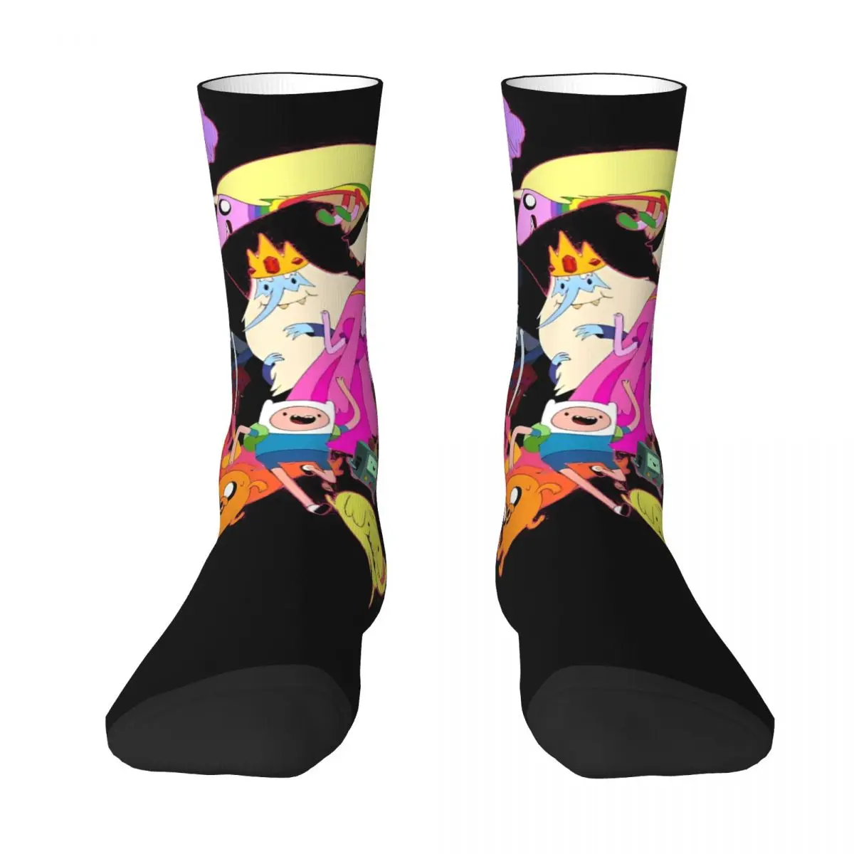 Adventure Time Socks Anime Television Casual Stockings Autumn Non Slip Men Socks Breathable Graphic Running Socks