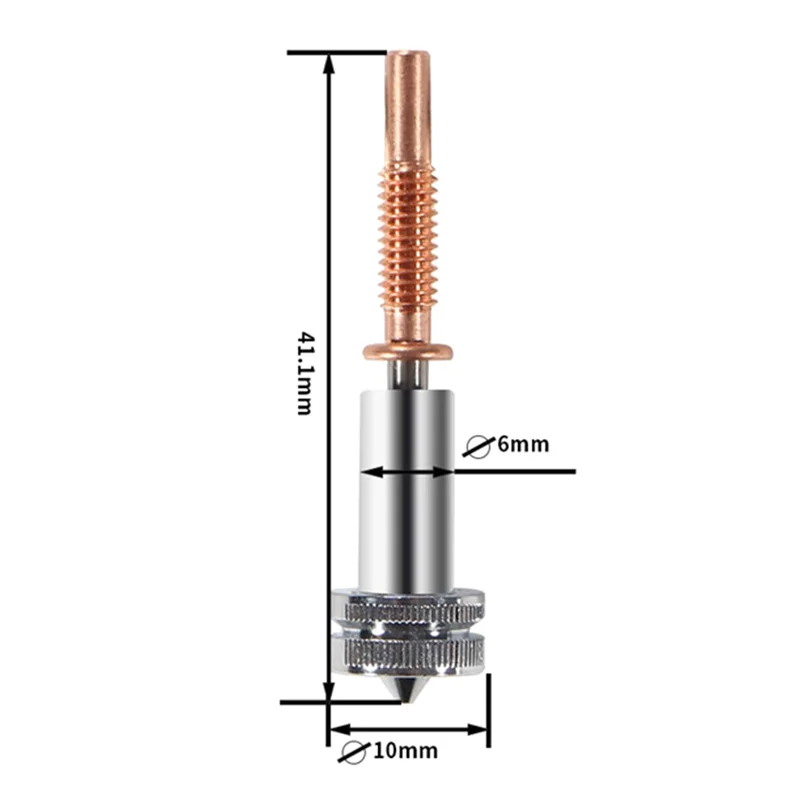 3D Printer Accessories Revo Unity Brass Hardened Hotend Nozzle for 1.75mm Filament Thread Consumable Print Head