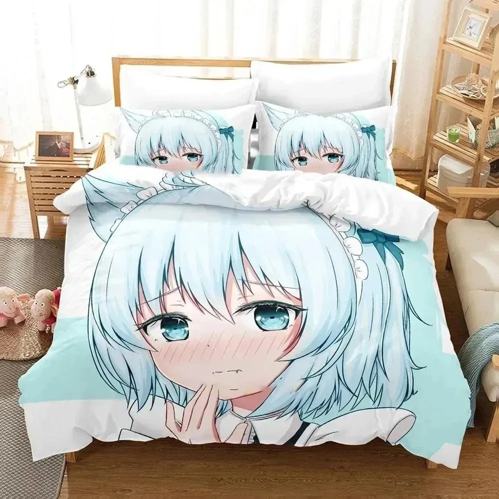 

Anime Redo of Healer Bedding Set 3D Printed Suitable for Bedroom Duvet Cover Set With Pillowcases Kids Home Textile