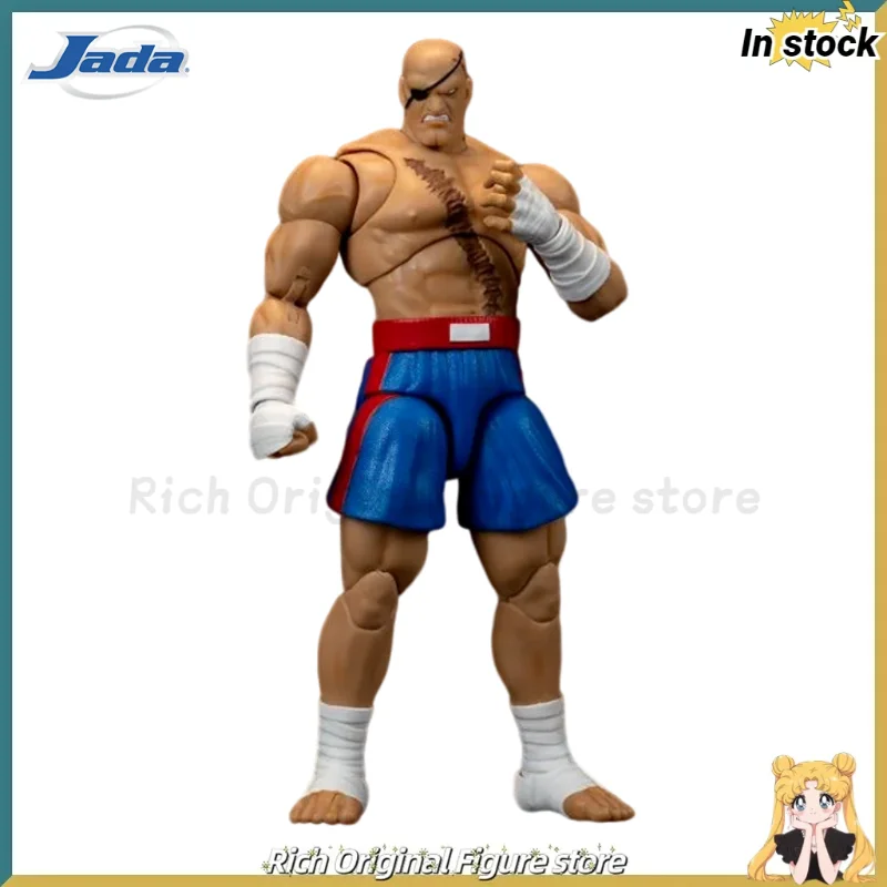 【재고 있음】 오리지널 Jada Toys 스트리트 파이터 Sagat Anime 1/12 액션 피규어 모델 장난감 장식품