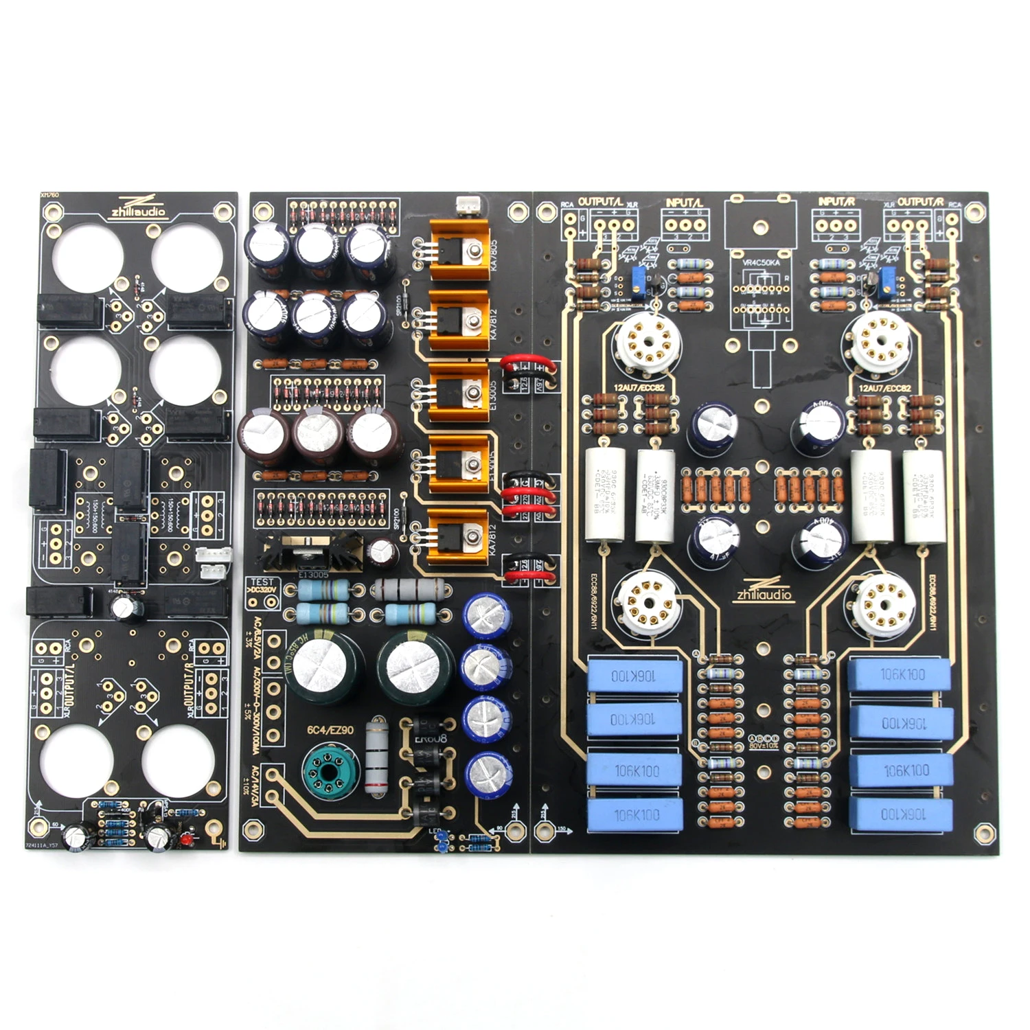 12AU7+ECC88 Valve Tube Stereo HiFi Balanced Bile Preamplifier Board Based On American ARC Circuit