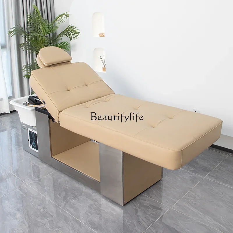 

High-end Thai massage shampoo bed Electric head-up beauty treatment bed Water circulation fumigation
