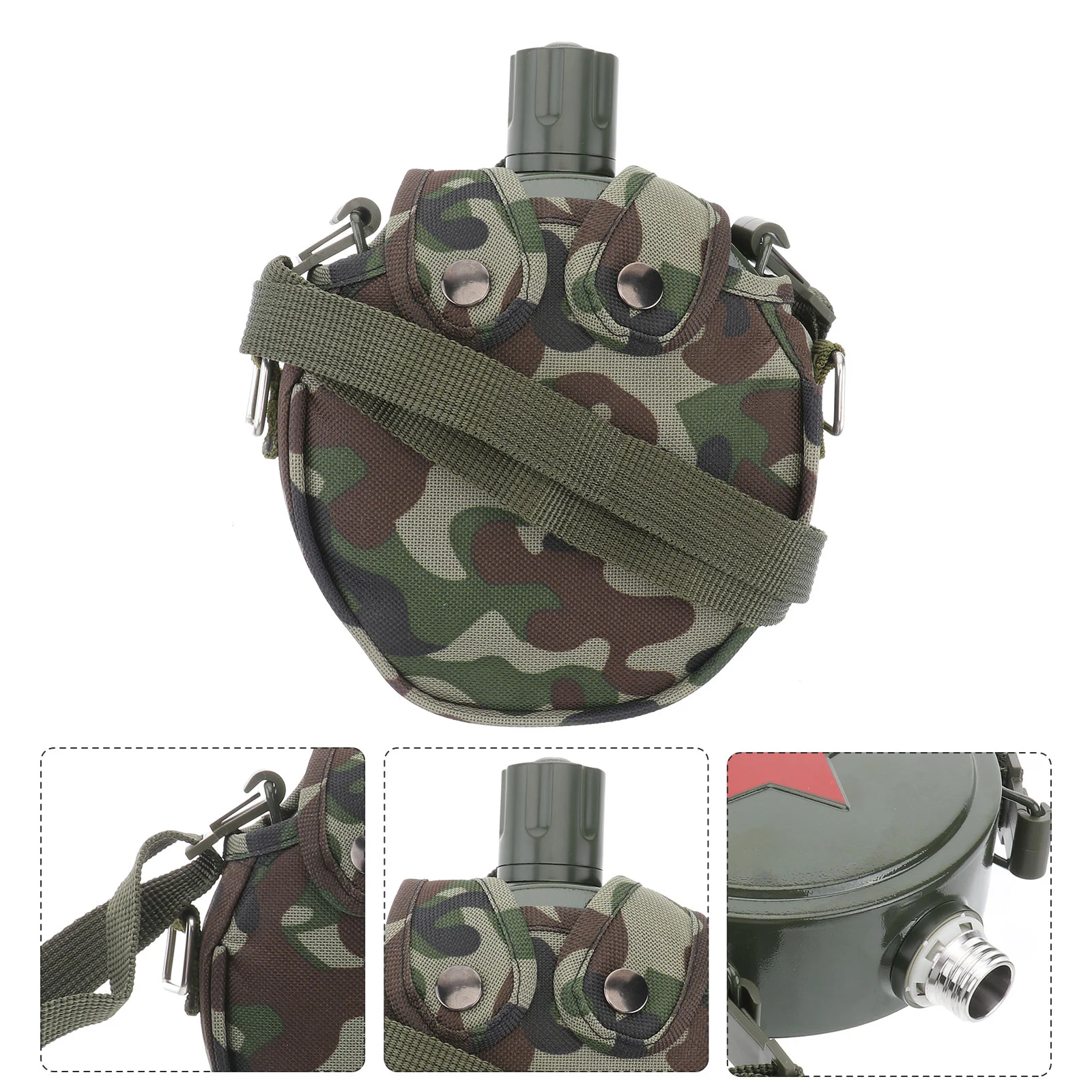 

Travel Water Bottle Sport Fishing Canteen Portable Camouflage Kettle Green Hiking