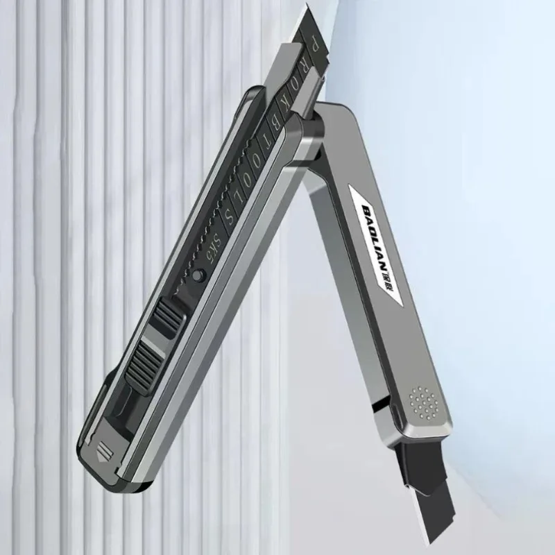 BAOLIAN Mini Safety Knife Steel T Shape Blade ABS Non Slip Handle Self Locking Retractable for School Office Cutting Tool SK2