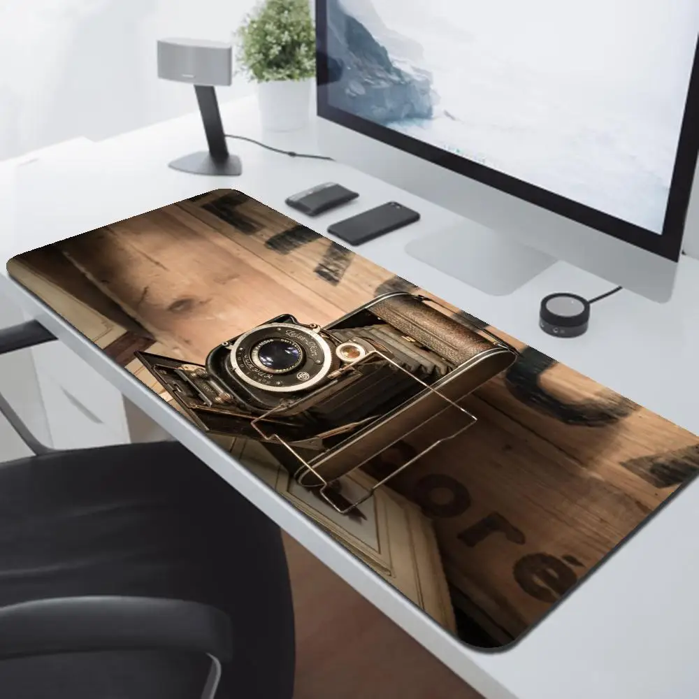 Classic Vintage Camera Mouse Pad xxxl Gamer Mousepad Large Mouse Thought Mat Natural Rubber Desk Rug PC Desk Mats Design