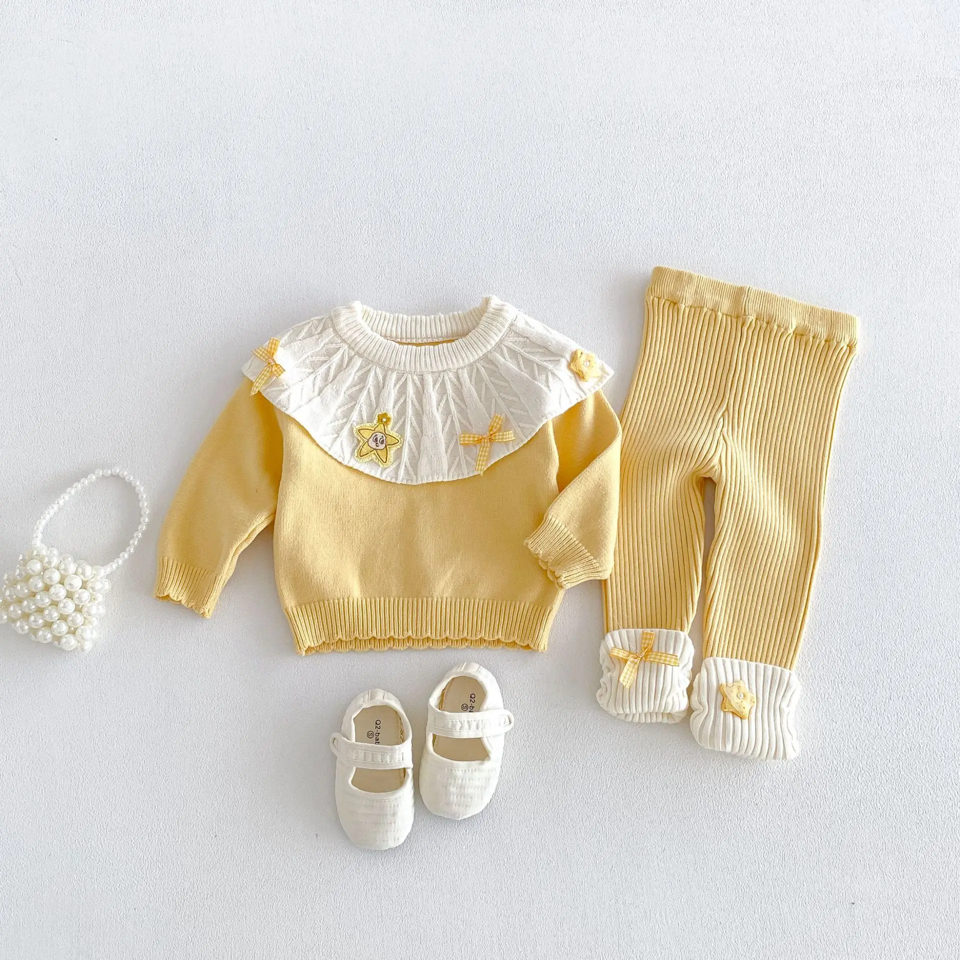 conjunto-de-ropa-de-manga-larga-para-bebe-nina-otono-2026-blusa-con-cuello-peter-pan-y-lazo-dulce-leggings-traje-de-2-piezas-para-ninas-pequenas