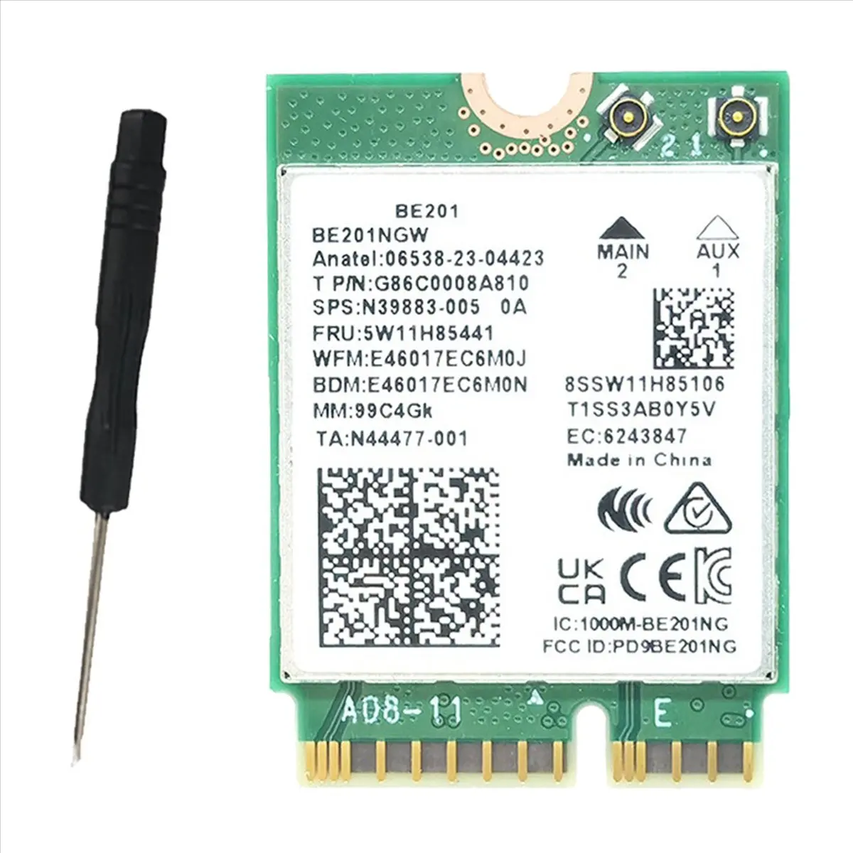 ~【A601Z】BE201 WIFI7 Card 8774Mbps Tri-Band Bluetooth5.4 WiFI 7 Wireless WIFI Card Module M.2 Cnvio3 AX211 for Win10/11 64-Bit