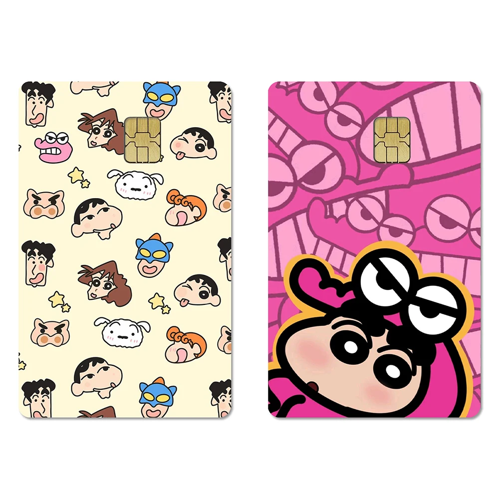 Anime Crayon Shin Chan Credit Card Skin Stickers Nohara Hirosh for Bank Card Bus Metro Card Sticker Waterproof Decoration Gift