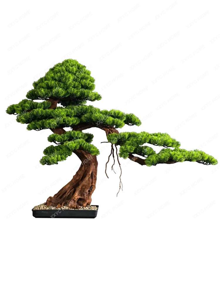 Artificial Greeting Pine Entrance Decoration Desktop Green Plant Fake Trees Bonsai Living Room Podocarpus Macrophyllus