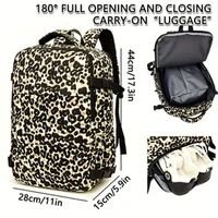 Nueva mochila con estampado de leopardo de gran capacidad, mochila de viaje ligera, alto valor estético, bolsa para ordenador de viaje
