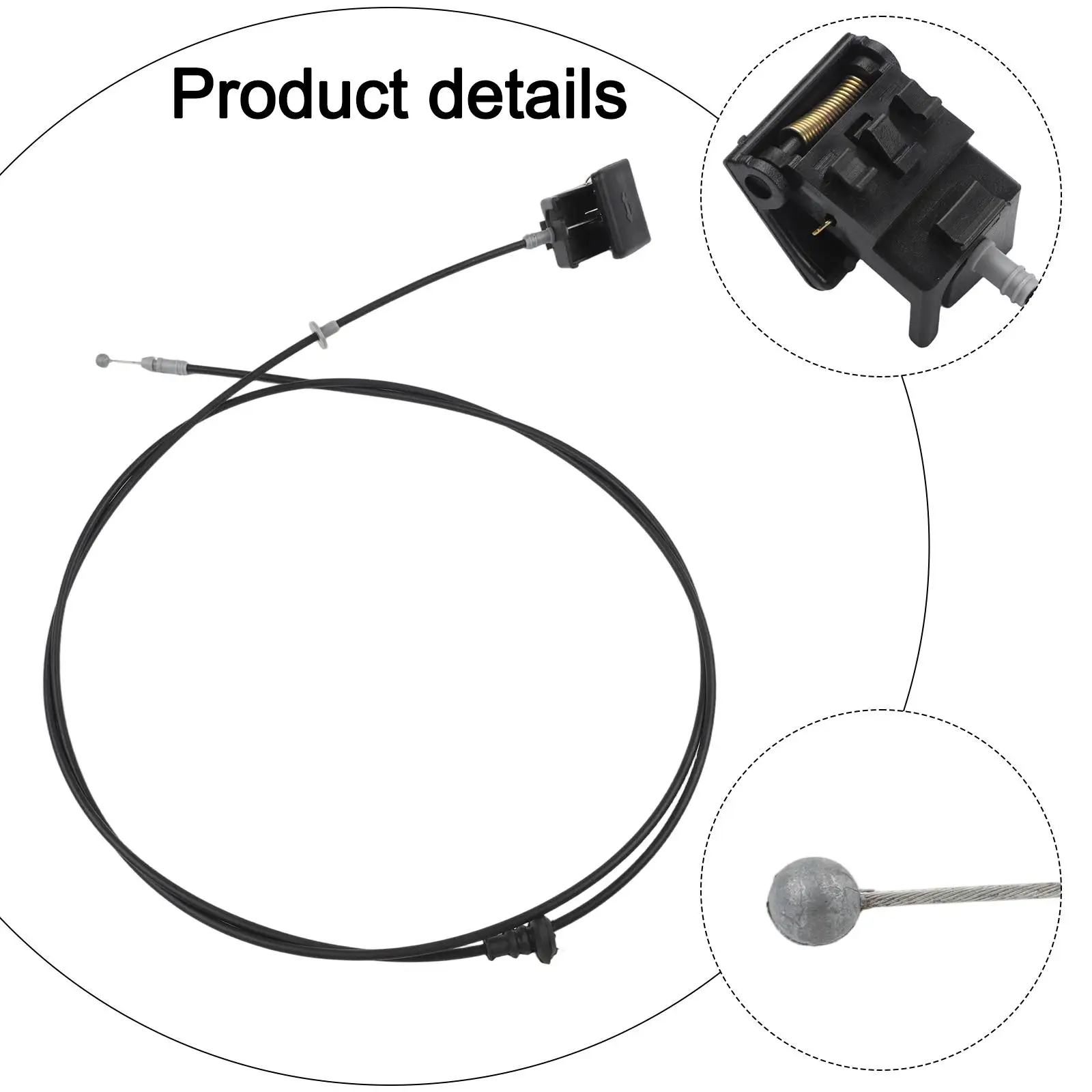 Direct Replacement Cable As Shown Bonnet Wire Release Cable Practical Design Designed For Mazda OE Fitment 1 Piece Included