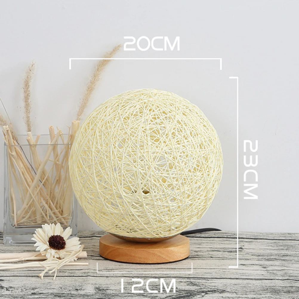 

USB Rechargeable 20cm LED Rattan Ball Light Adjustable Fairy Lights for Bedroom Living Room Party Wedding Decor