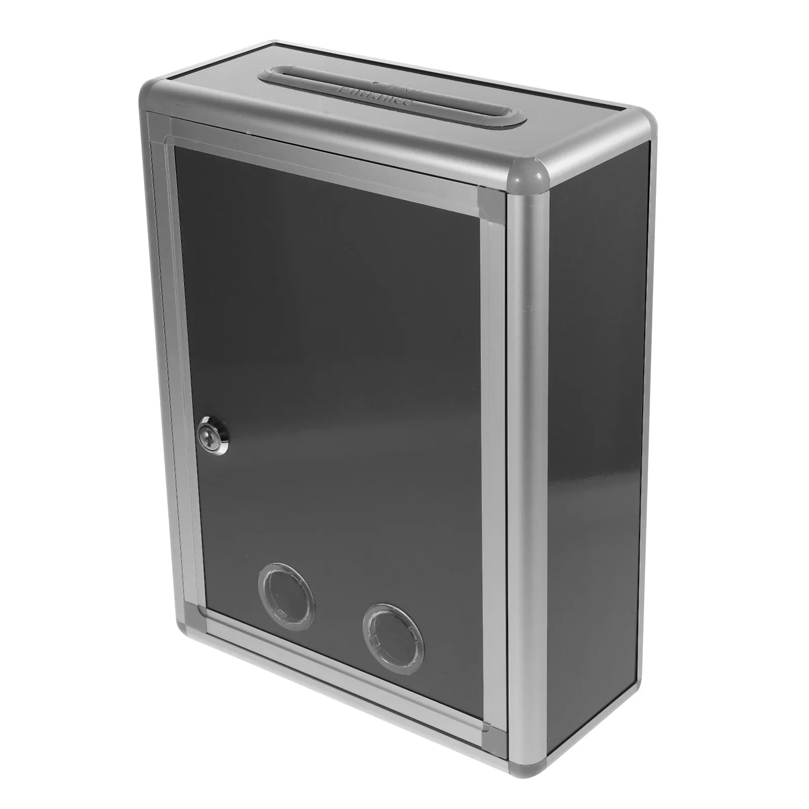 1Set Wall Suggestion Box Locking Mailbox Aluminum Alloy Plastic for Letters Donation Collection Voting Ballot Ballot