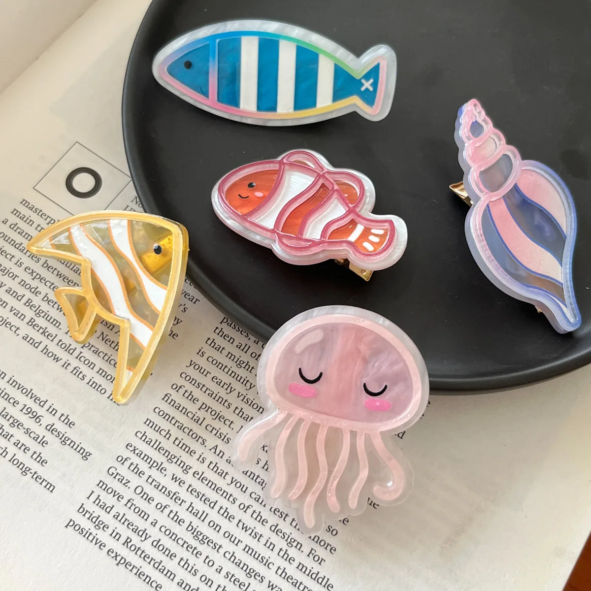 Cute Clownfish Hair Clip Starfish Dolphin Hair Clip Bangs Clip Girl Side Clip Hair Accessory For Kids Girls Gifts Wholesale