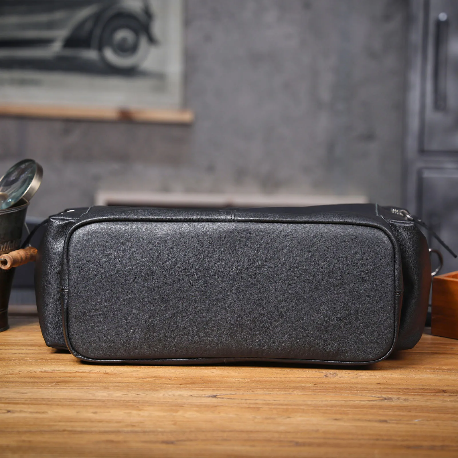Brifecase de cuero genuino para hombre, bolsos para ordenador portátil de 15 pulgadas, bolso de Cuero de vaca Simple, cu
