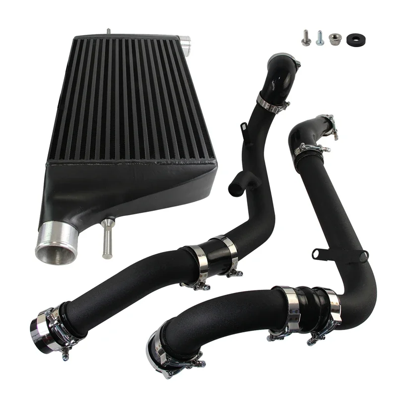 

Aluminum Black/Silver Intercooler Pipe Hose Kit Front Mount Performance Bar & Plate Fits for Mistubishi Lancer EVO X 2008-2015