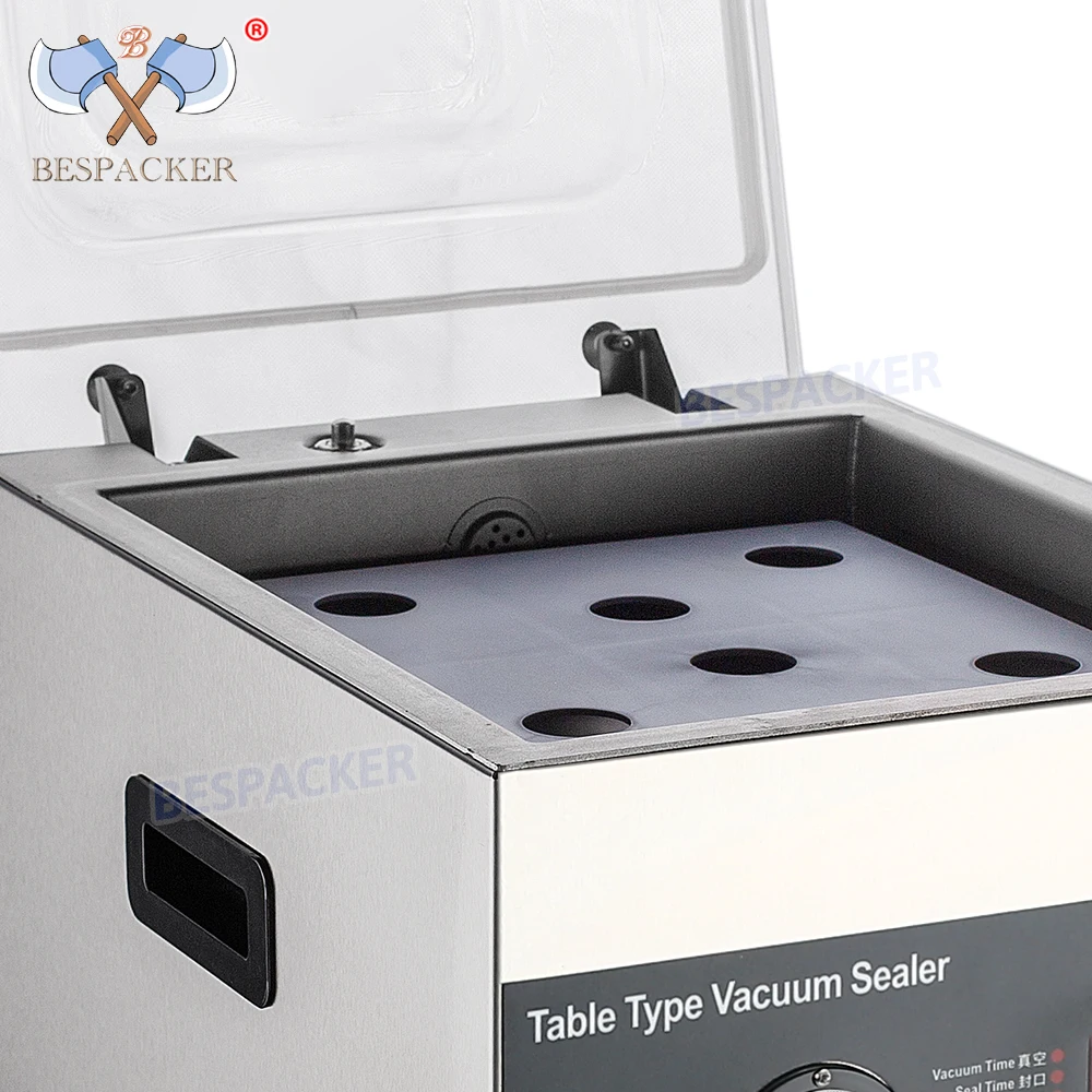 Bespacker popular durável desktop máquina de embalagem a vácuo de alimentos